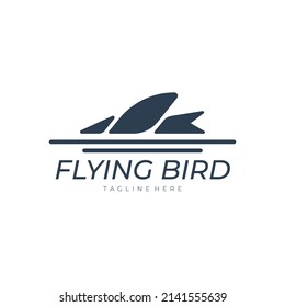 Flying bird logo template. Airline logo template inspiration. Vector illustration