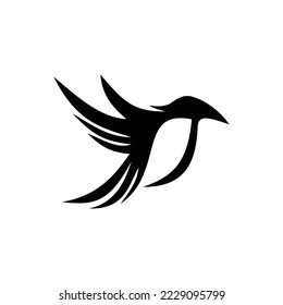 flying bird logo template icon