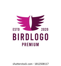Diseño de vectores con logotipo de aves voladoras