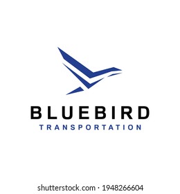 flying bird logo vector design with modern style and geometry for digital and technology companies