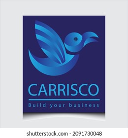 Flying bird logo. Vector design