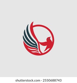 Flying bird logo vector design 