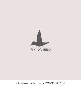 Flying bird  logo vector icon art outline template