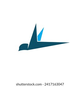 Flying bird logo bird and wing icon wildlife, expediton and transportation business symbol