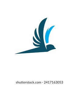 Flying bird logo bird and wing icon wildlife, expediton and transportation business symbol