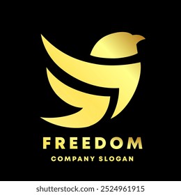 Pájaro volador logo pájaro y ala icono gradiente de vida silvestre
