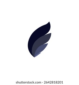 Flying Bird Logo Wings Abstract Vector Design Template. blue tone