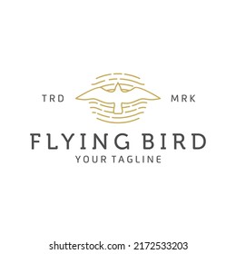 flying bird luxury logo design