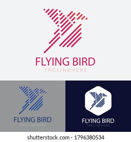 flying bird modern logo design