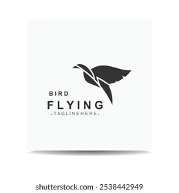 Flying Bird modern logo design isolated white background template