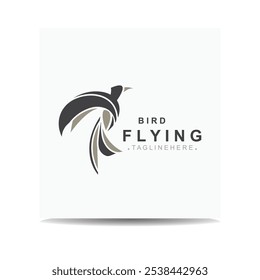Diseño moderno del logotipo del pájaro volador aislado Plantilla de fondo blanco