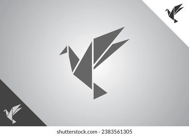 Flying bird modern logotype and symbol. Perfect logo for business related to animal, pet and veterinary. Isolated on background. Vector eps 10.