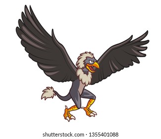 Flying Bird Monster Drake Cartoon