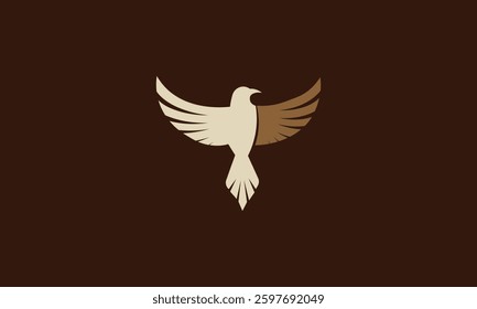 Flying Bird With Open Wings logo design