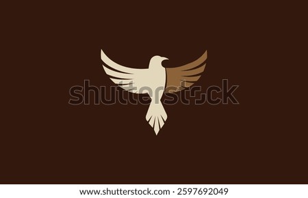 Flying Bird With Open Wings logo design