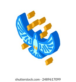 flying bird progress isometric icon vector. flying bird progress sign. isolated symbol illustration