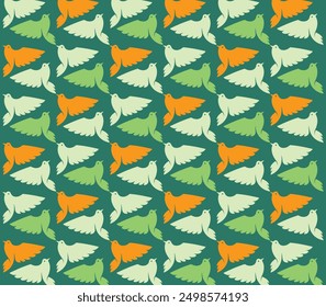flying bird seamless pattern background