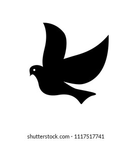 flying bird sign, vector illustration