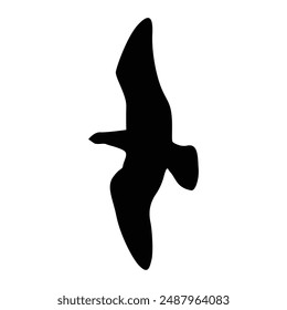 Diseño de Ilustración vectorial de icono de silueta de pájaro volador