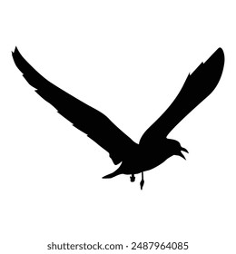 Flying Bird Silhouette Icon vector illustration design