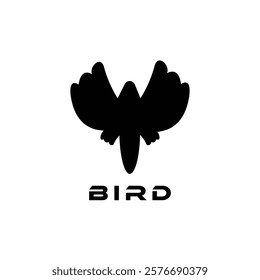 Flying Bird Silhouette Logo Design Idea