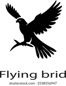 fliegende Vogel Silhouette für Logo oder Grafikdesign 