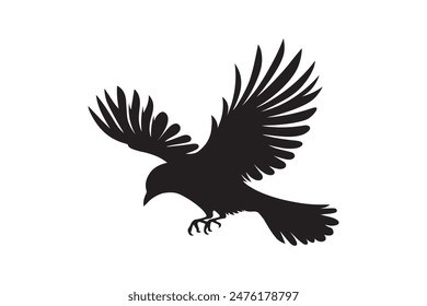 Flying Bird Silhouette Vektorillustration.