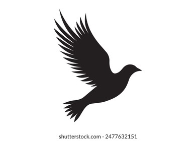 Flying Bird Silhouette Vektorillustration