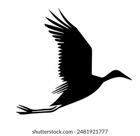 Flying Bird Silhouette vector illustration