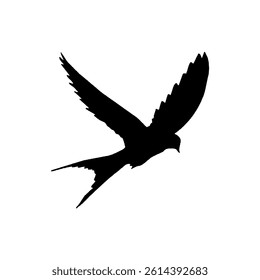 flying bird silhouette vector illustration