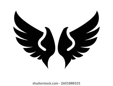 Flying Bird Silhouettes Set – Black Vector Illustration of Birds in Flight
