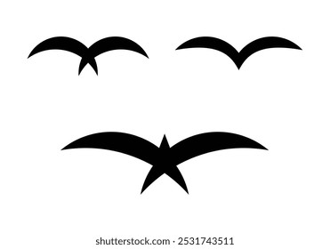 flying bird, simple vector image