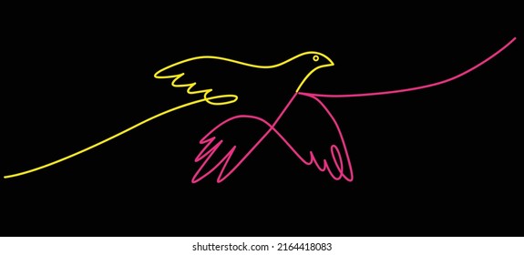 Fliegender Vogel als Symbol des Friedens