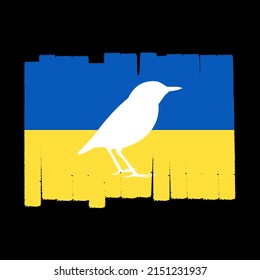 The flying bird is a symbol of peace. support ukraine. vector