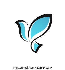 Flying bird vector icon.