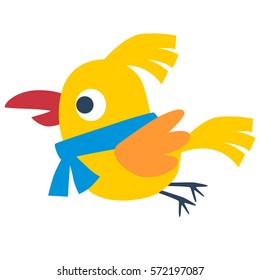The flying bird. vector Illustration