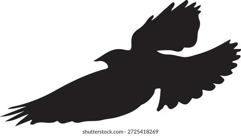 Imagen de Vector de pájaro volador sobre fondo blanco.