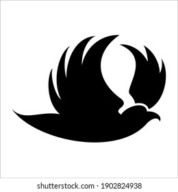 flying bird vector logo design illustration