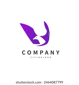 flying bird vector logo design illustration 3