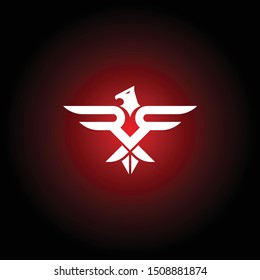 Flying Bird vector logo. Fancy bird design, eagle, eagle, logo vector lines. Logotype symbol of premium universal wing eagle. Simple Bird Extract with a minimalist style logo for your business