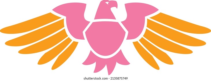 Flying Bird vector logo icon design on With background, illustration