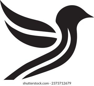 Flying Bird Vector Logo Illustration