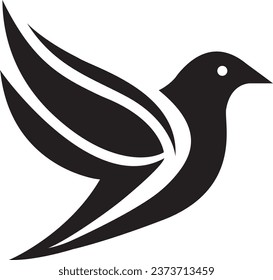 Flying Bird Vector Logo Illustration