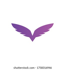 Logo del vector de aves voladoras. Ave de lujo, águila, halcón, diseño de logotipo de línea vectorial.