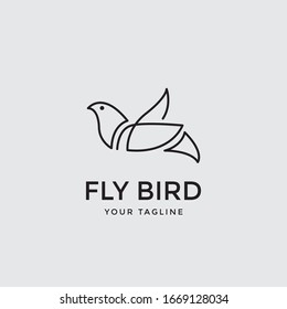 Flying Bird vector logo template