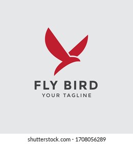 Flying Bird vector logo template