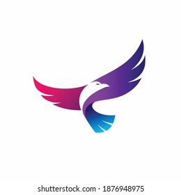 flying bird vector with modern concept