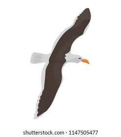 
A flying bird with white and yellow feathers depicting sea eagle 
