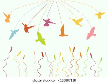 flying birds