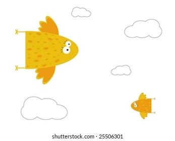 Flying birds